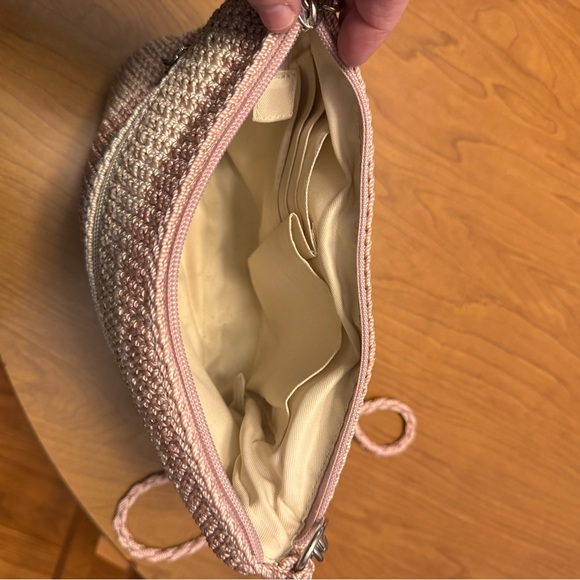 The Sak Pink and Cream Crochet Shoulder/Crossbody Bag - Picture 3 of 5